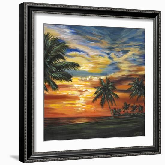 Stunning Tropical Sunset II-null-Framed Art Print