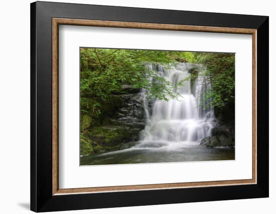 Stunning Waterfall Flowing over Rocks through Lush Green Forest with Long Exposure-Veneratio-Framed Photographic Print