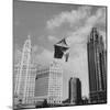 Stunt Man Jack Wylie Kite-Flighting over the Chicago River-Al Fenn-Mounted Photographic Print