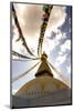 Stupa (Buddhist Temple) with colorful prayer flags in Kathmandu, Nepal-David Chang-Mounted Photographic Print