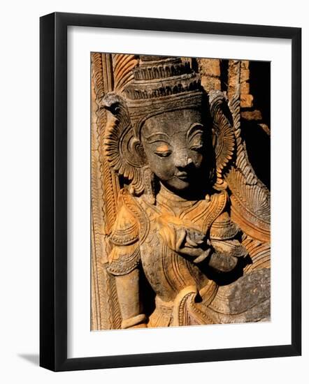 Stupa Details, Shwe Inn Thein, Indein, Inle Lake, Shan State, Bagan, Myanmar-Inger Hogstrom-Framed Photographic Print