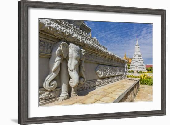 Stupa in the Royal Palace, in the Capital City of Phnom Penh, Cambodia, Indochina-Michael Nolan-Framed Photographic Print