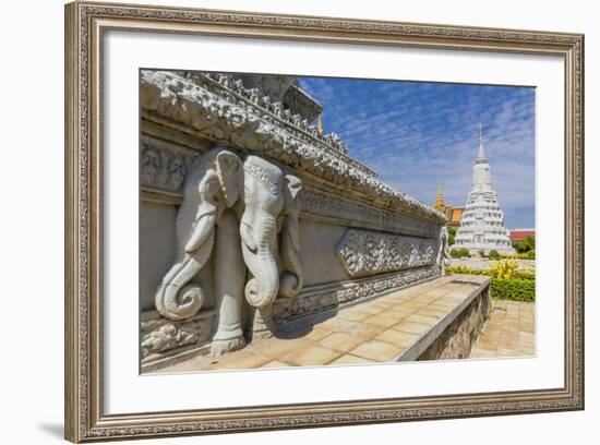 Stupa in the Royal Palace, in the Capital City of Phnom Penh, Cambodia, Indochina-Michael Nolan-Framed Photographic Print