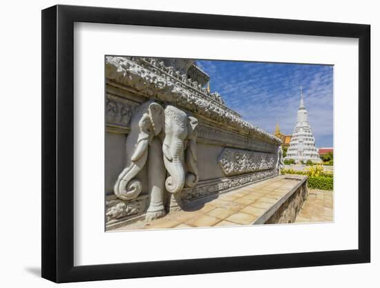 Stupa in the Royal Palace, in the Capital City of Phnom Penh, Cambodia, Indochina-Michael Nolan-Framed Photographic Print