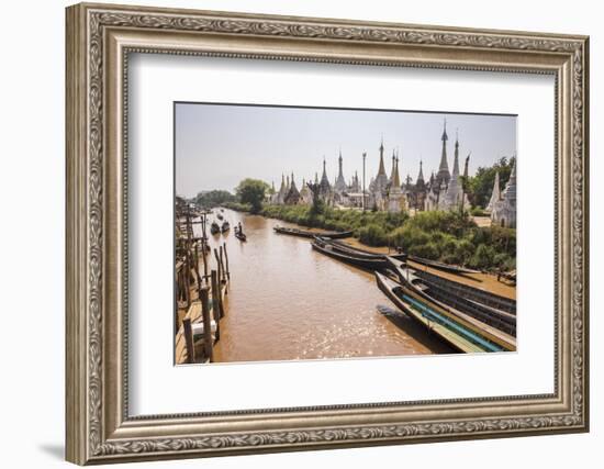 Stupas at Ywama Paya Buddhist Temple Complex, Inle Lake, Shan State, Myanmar (Burma), Asia-Matthew Williams-Ellis-Framed Photographic Print