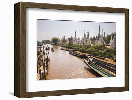 Stupas at Ywama Paya Buddhist Temple Complex, Inle Lake, Shan State, Myanmar (Burma), Asia-Matthew Williams-Ellis-Framed Photographic Print