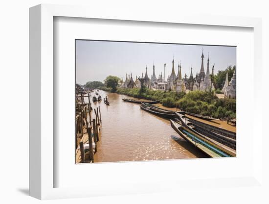 Stupas at Ywama Paya Buddhist Temple Complex, Inle Lake, Shan State, Myanmar (Burma), Asia-Matthew Williams-Ellis-Framed Photographic Print