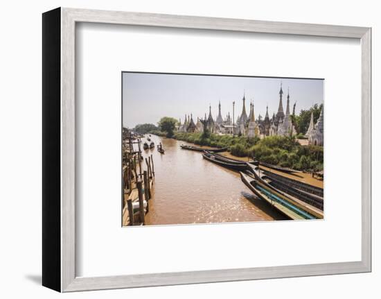 Stupas at Ywama Paya Buddhist Temple Complex, Inle Lake, Shan State, Myanmar (Burma), Asia-Matthew Williams-Ellis-Framed Photographic Print