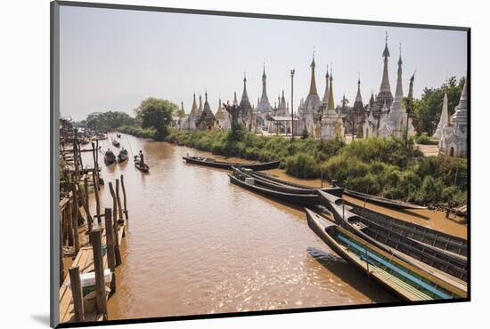 Stupas at Ywama Paya Buddhist Temple Complex, Inle Lake, Shan State, Myanmar (Burma), Asia-Matthew Williams-Ellis-Mounted Photographic Print