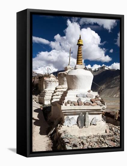 Stupas with Beautiful Clouds in Karsha Gompa-Daniel Prudek-Framed Premier Image Canvas