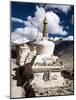 Stupas with Beautiful Clouds in Karsha Gompa-Daniel Prudek-Mounted Photographic Print