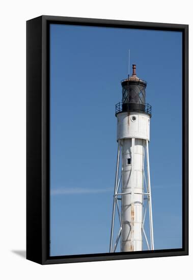 Sturgeon Bay Ship Canal Lighthouse, Door County, Wisconsin, USA-Cindy Miller Hopkins-Framed Premier Image Canvas