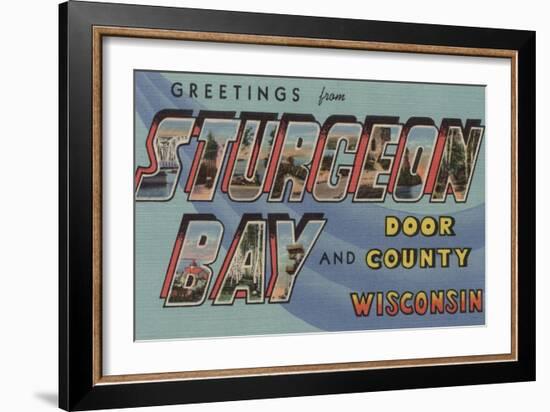 Sturgeon Bay, Wisconsin - Door County-Lantern Press-Framed Art Print