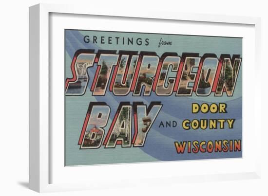 Sturgeon Bay, Wisconsin - Door County-Lantern Press-Framed Art Print