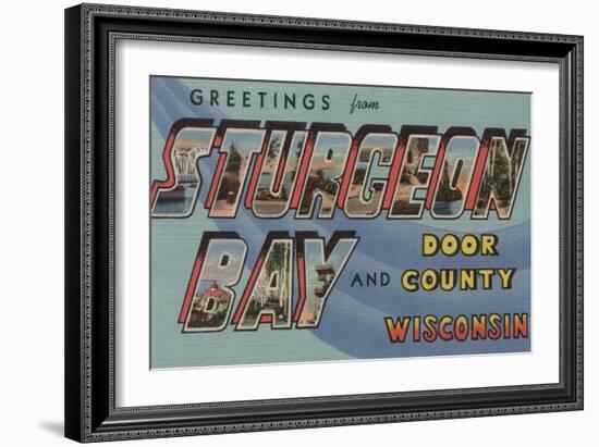 Sturgeon Bay, Wisconsin - Door County-Lantern Press-Framed Art Print