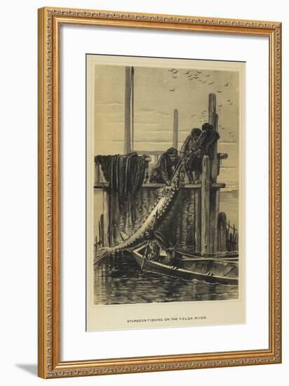 Sturgeon Fishing on the Volga River-null-Framed Giclee Print