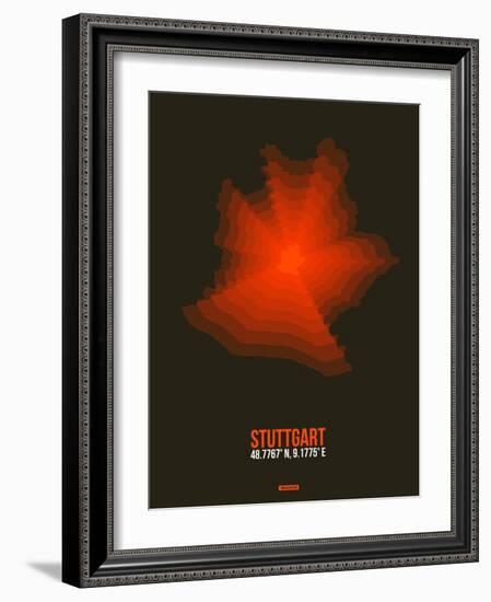 Stuttgart Radiant Map 2-NaxArt-Framed Art Print