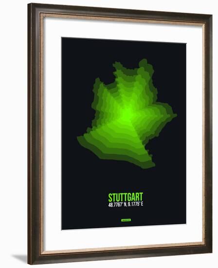 Stuttgart Radiant Map 3-NaxArt-Framed Art Print