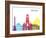 Stuttgart Skyline Pop-paulrommer-Framed Art Print