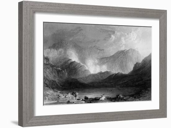 Sty Head Tarn, Lake District-Thomas Allom-Framed Art Print