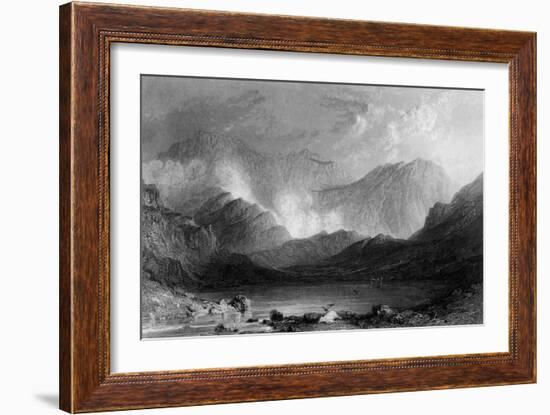 Sty Head Tarn, Lake District-Thomas Allom-Framed Art Print