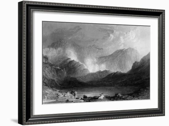 Sty Head Tarn, Lake District-Thomas Allom-Framed Art Print