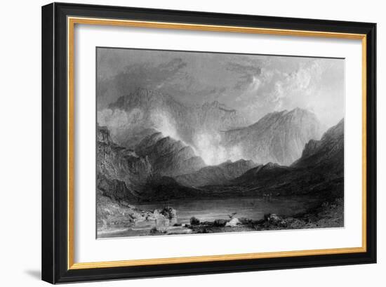 Sty Head Tarn, Lake District-Thomas Allom-Framed Art Print