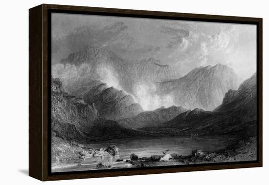 Sty Head Tarn, Lake District-Thomas Allom-Framed Stretched Canvas