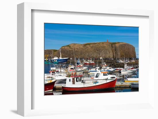 Stykkisholmur, Peninsula Snaefellsnes, Harbour-Catharina Lux-Framed Photographic Print