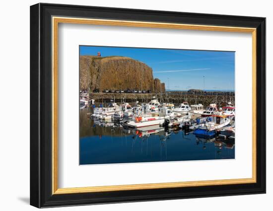 Stykkisholmur, Peninsula Snaefellsnes, Harbour-Catharina Lux-Framed Photographic Print