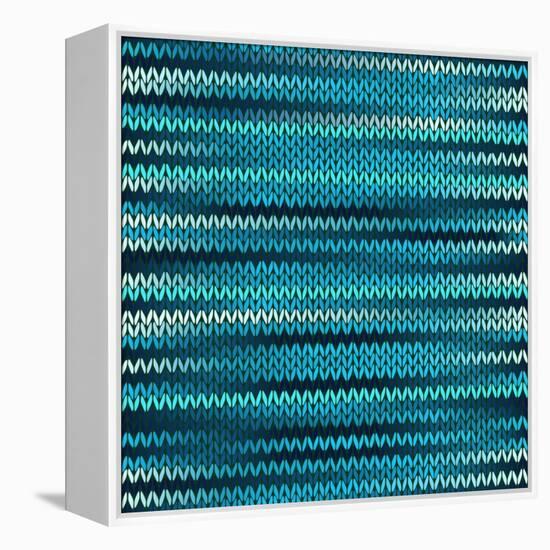 Style Knitted Melange Pattern-ESSL-Framed Stretched Canvas