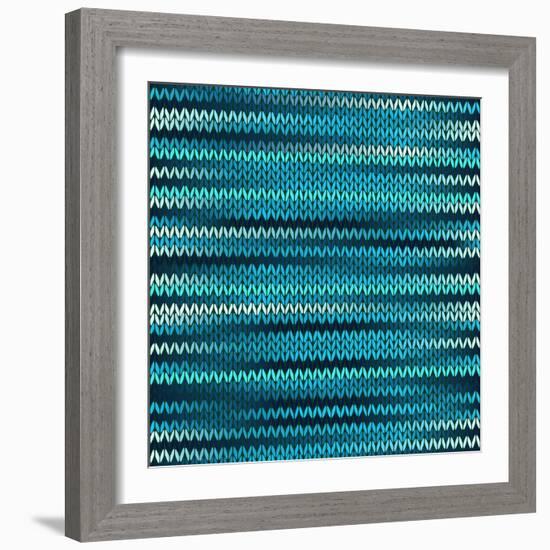 Style Knitted Melange Pattern-ESSL-Framed Art Print