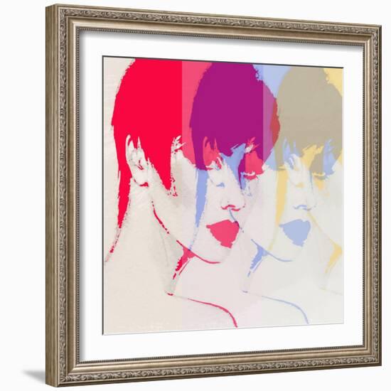 Style Woman Portrait. Abstract Fashion Watercolor Illustration-Anna Ismagilova-Framed Art Print