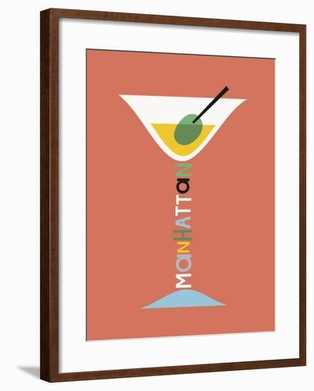 Stylish Cocktails - Manhattan-Sophie Ledesma-Framed Giclee Print