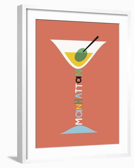 Stylish Cocktails - Manhattan-Sophie Ledesma-Framed Giclee Print