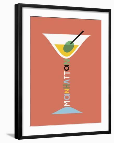 Stylish Cocktails - Manhattan-Sophie Ledesma-Framed Giclee Print