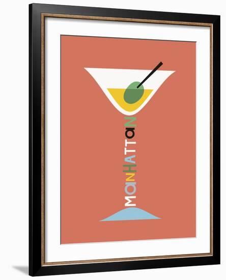 Stylish Cocktails - Manhattan-Sophie Ledesma-Framed Giclee Print