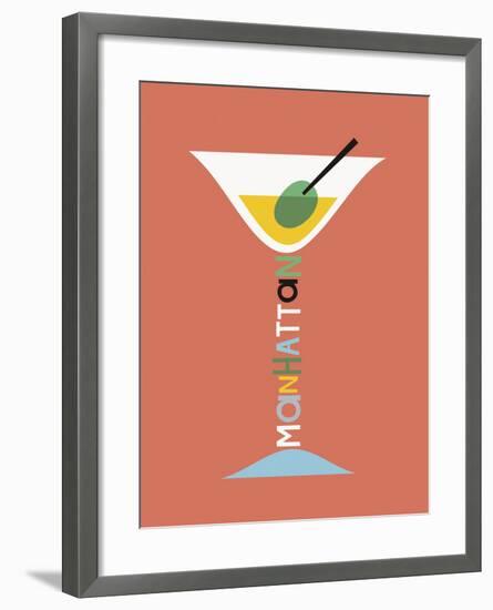 Stylish Cocktails - Manhattan-Sophie Ledesma-Framed Giclee Print