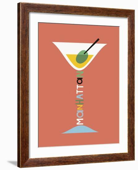 Stylish Cocktails - Manhattan-Sophie Ledesma-Framed Giclee Print