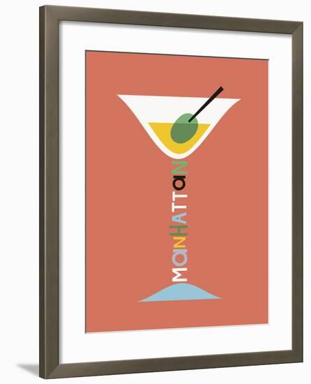 Stylish Cocktails - Manhattan-Sophie Ledesma-Framed Giclee Print