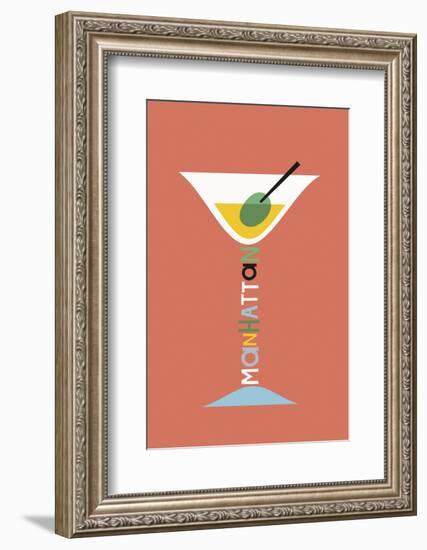 Stylish Cocktails - Manhattan-Sophie Ledesma-Framed Art Print