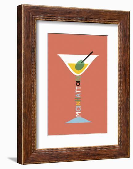 Stylish Cocktails - Manhattan-Sophie Ledesma-Framed Art Print