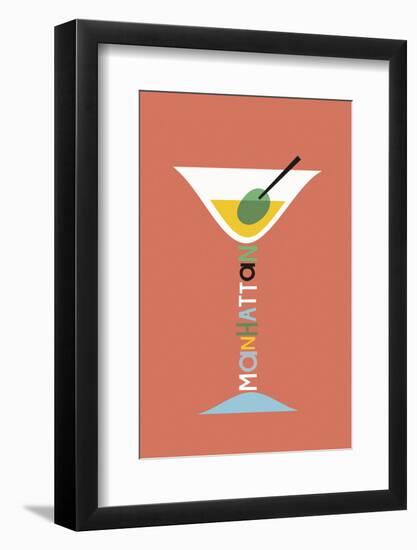 Stylish Cocktails - Manhattan-Sophie Ledesma-Framed Art Print