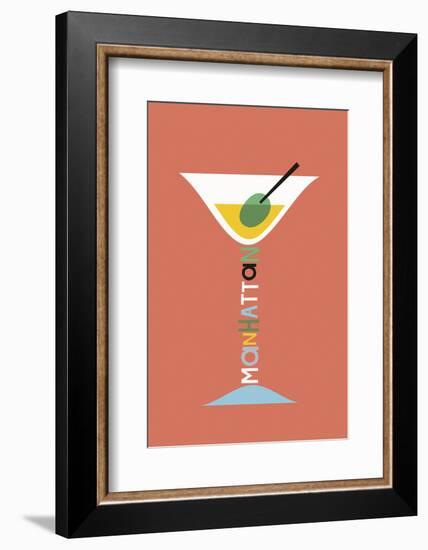 Stylish Cocktails - Manhattan-Sophie Ledesma-Framed Art Print