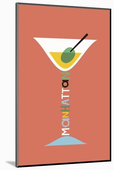 Stylish Cocktails - Manhattan-Sophie Ledesma-Mounted Art Print