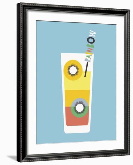 Stylish Cocktails - Rainbow-Sophie Ledesma-Framed Giclee Print