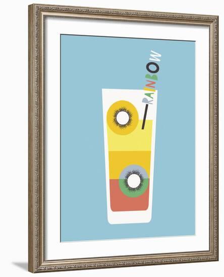Stylish Cocktails - Rainbow-Sophie Ledesma-Framed Giclee Print