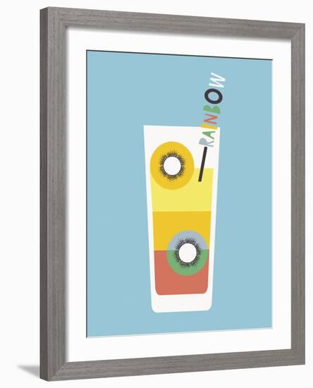 Stylish Cocktails - Rainbow-Sophie Ledesma-Framed Giclee Print