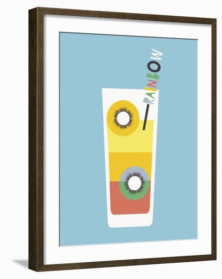 Stylish Cocktails - Rainbow-Sophie Ledesma-Framed Giclee Print