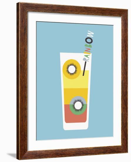 Stylish Cocktails - Rainbow-Sophie Ledesma-Framed Giclee Print